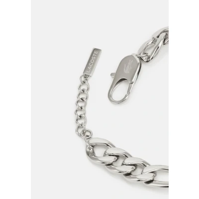 Image of Lacoste Crocodile Unisex Bracelet silvercoloured, Size: One Size, Silver coloured