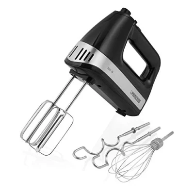Image of Princess 01.222206.01.001 Hand Mixer, Stainless Steel Plastic, Black, Silver