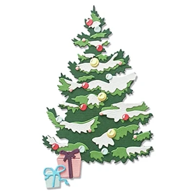 Image of Sizzix Thinlits Die Set 8PK Layered Christmas Tree, 664712, Multicolor, One Size