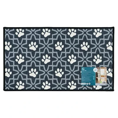 Image of JVL Machine Washable Pet Mat 40 x 70 cm, Lattice Paws, 01 263LA