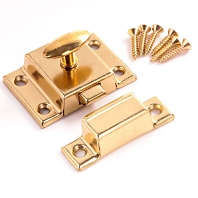 Image of Brass 55mm Sprung Turn Latch Desk/Cabinet/Cupboard Door Lock