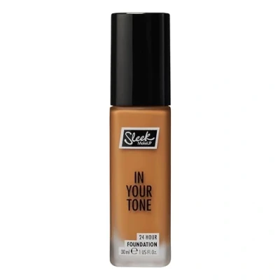 Image of Sleek MakeUP in Your Tone 24 Hour Foundation, Medium Buildable Coverage 30 Shades, Semi Matte Flawless Finish, 8N
