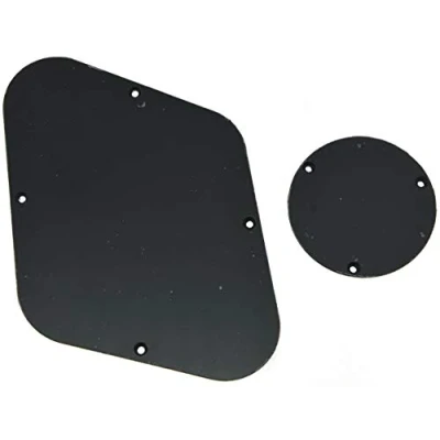 Image of Dopro LP Rear Control Plate Switch Cavity Cover For USA Les Paul Solid Black 1 Ply