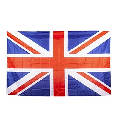 Image of Union Jack Red White Blue 8ft Flag Queen Royal Street Party Decorations