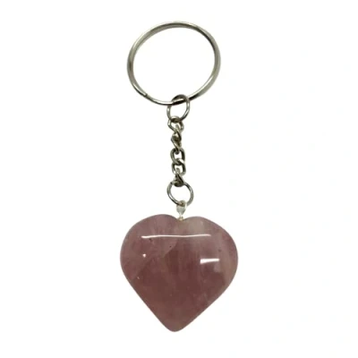 Image of VIE Naturals Crystal Heart Keychain, 10x3cm, Rose Quartz