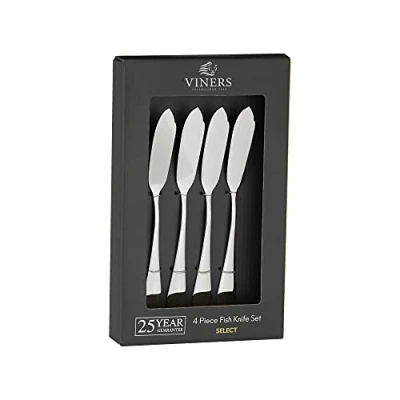 Image of Viners Select 18/0 Stainless Steel 4 Piece Fish Knife Gift Set