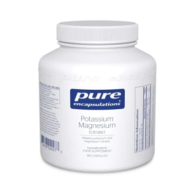 Image of Pure Encapsulations Potassium Magnesium (Citrate) Bioavailable Alkaline and Citrates 180 Vegetarian Capsules