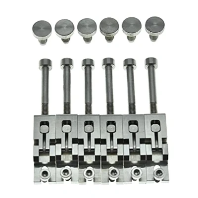 Image of KAISH Guitar Stainless Steel Double Locking Tremolo Bridge Saddles and Screws for FR Tremolos