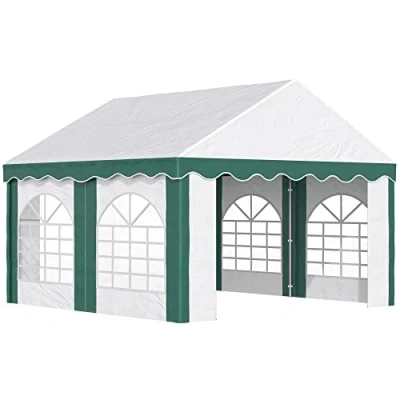 Image of Outsunny Marquee Gazebo, Party Tent with Double Doors for Wedding and Events84C 369V00GN