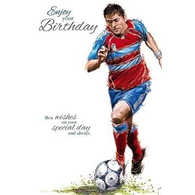 Image of Wishing Well Studios Greetings Card Football Birthday