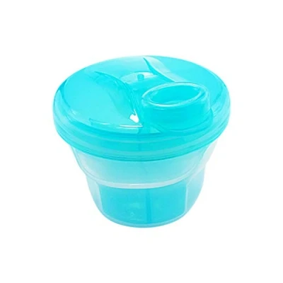 Image of Non Spill Rotating Milk Powder Formula Dispenser Portable Outdoor Food Container 3 Compartments Storage Feeding Infant Newborn Snack Box (Blue) by BEAUTYBIGBANG
