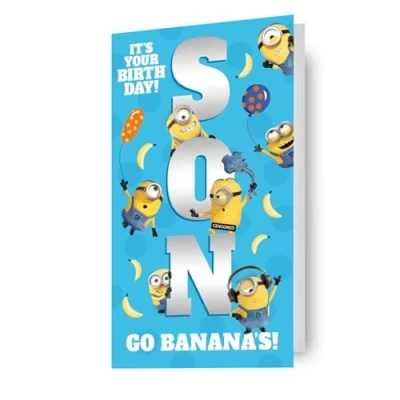 Image of despicable me, son, birthday card
