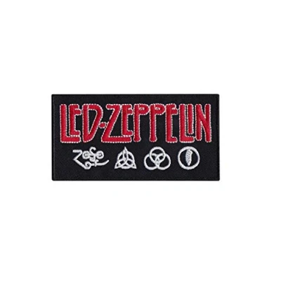 Image of Led Zeppelin Rot Silver Zoso Patch Badge Embroidered Iron on Applique Souvenir Accessory