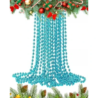 Image of UKDeals Direct UKDD® 10m Long Christmas Bead Chain Shiny Garlands tree Decorations (Turquoise)