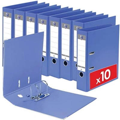 Image of Oxford Smart Pro+ Lever Arch File A4 80 mm Polypropylene Light Blue