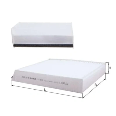 Image of 272775DA0A, 272775DA2A Pollen Filter MAHLE ORIGINAL LA 879 Particulate 260mm 254mm 43mm MERCEDES BENZ: A Class, B GLA, INFINITI: Q30