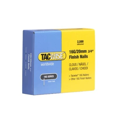 Image of Tacwise 0665 Type 16G / 20 mm Galvanised Finish Nails, Pack of 2500