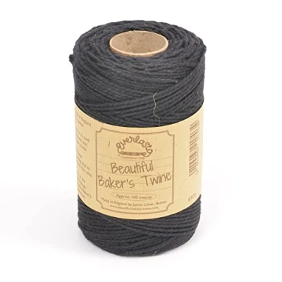 Image of 100m Everlasto &#039;Solid&#039; Beautiful Baker&#039;s Cotton Craft Twine (2mm Approx) (Black)
