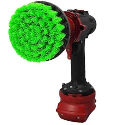 Image of Kornely™ Premium Drill Brush, Medium Stiff, Green 10cm. Professional Power Scrubber. Doesn&#039;t Scratch Surfaces. Suitable for Kitchen, Stove and Oven, Cabinets, Counters, Dirty pots, Floor Cleaning