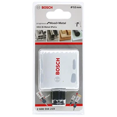 Image of BOSCH Bi Metal Hole Saw (for Wood and Metals, 8% Cobalt Alloy, Progressive Tooth Design, Ø 52 mm, Accessory Drills)