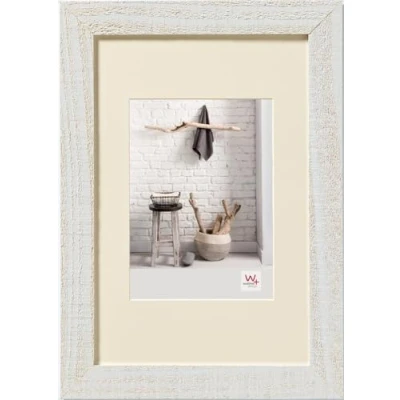 Image of walther Design Picture Frame Polar White 24 x 30 cm with PassepArtout, Home Wooden HO430V