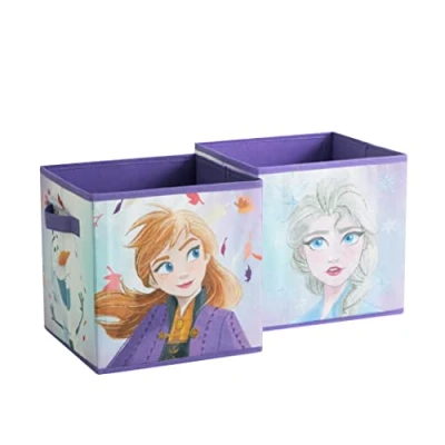 Image of Idea Nuova Disney Frozen 2 Collapsible Storage Cubes, Set of 2, 10&quot;x10&quot;