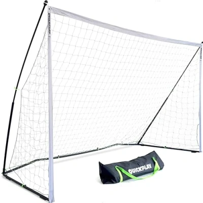 Image of QUICKPLAY Kickster Elite Football Goal 16x7&#039; Ultra Portable Indoor &amp; Outdoor Goals with Weighted Base [Single Goal]