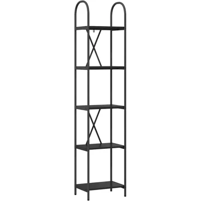 Image of vidaXL Bookshelf Black oak 40 x 30 183 cm Engineered wood