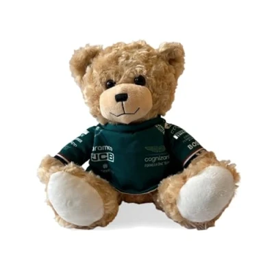 Image of Aston Martin F1, supporters Team Bear, soft and cuddly, great accessory for every F1 fan, 28 cms sitting, Official Merchandise