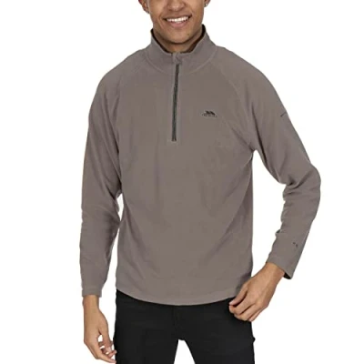 Image of Trespass Blackford Mens Casual Warm Jumper Pull Over Microfleece Storm Grey