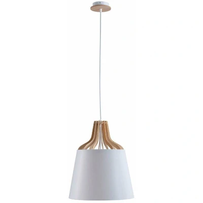 Image of Ivone Dome Pendant Ceiling Light White, 38cm, 1x E27