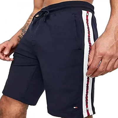 Image of Tommy Hilfiger Nature Track Short Pyjama bottoms, Men&#039;s, Size: Small, Blue