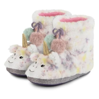 Image of Totes toasties® Kids Multi Faux Fur Boot Slippers