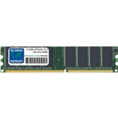 Image of 512MB DDR 400MHz PC3200 184 PIN DIMM MEMORY RAM COMPATIBLE WITH PC DESKTOPS/MOTHERBOARDS