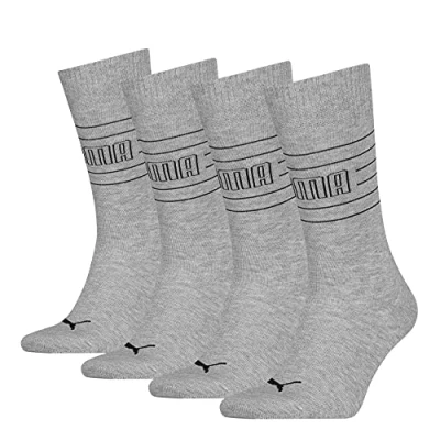 Image of 4 Pairs Puma Mens Socks Grey 2.5 5 (35 38)