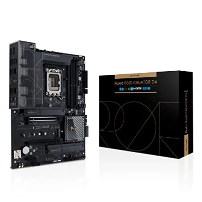 Image of ASUS ProArt B660 Creator D4, Intel® (LGA1700) ATX motherboard, 12+1 power stages (50 A), PCIe® 5.0, DDR4, USB C DisplayPort™, 2.5 Gb and 1 Ethernet, three M.2 slots