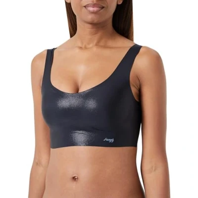 Image of Sloggi Women&#039;s Zero Feel Holiday Top EX Bustier, Black Combination, S