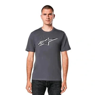 Image of Alpinestars Men&#039;s Original Logo T Shirt, Charcoal/Black, L