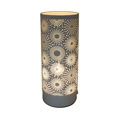 Image of L &amp; P Home Gifts L&amp;P Desire Aroma melt Oil Aromatherapy Wax Touch lamp. Fragrance Burner for Home/Bedroom/Living Room/Office/Gym. Sparkle Design in White, Multicolour, 10X10X26CM, Green, H26cm