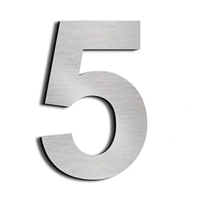 Image of nanlyiau House numbers door Stainless Steel number Made of Solid 304 Floating Appearance in Easy to Install 6in/15.3cm(5)