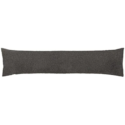Image of furn. Malham Reversible Boucle Fleece Draught Excluder Dark Grey One Size
