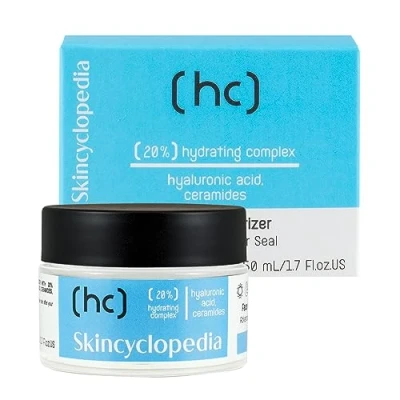 Image of Skincyclopedia Concentrated Face Moisturiser with 20% Hydrating Complex Hyaluronic Acid, Ceramides, Glycerin, Argan Oil, and Shea Butter All Day Cream 50ml
