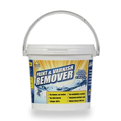 Image of Home Strip Paint &amp; Varnish Remover Water Based, Toxic Solvent Free Stripper for Ceramic, Concrete, Wood, Plaster, Masonry (1L)