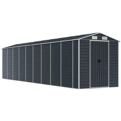 Image of vidaXL Garden Shed Anthracite 191x810x198 cm Galvanised Steel