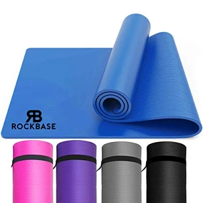 Image of Yoga Mat Soft Foam 10mm Thick Gym Exercise Fitness Pilates Workout Non Slip Blue