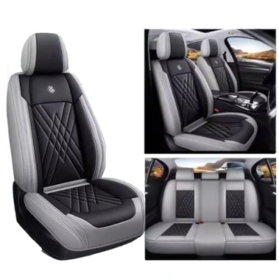 Image of MFKFragrance Car Cover Seats Full Set for MG ZS MG4 MG5 EV 2022 2023 2024, Waterproof Seat Covers, Leather Cushion Protectors, Airbag Compatible (Color : B)