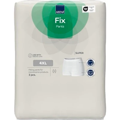 Image of Abena Fix Pants Super 4XL Disposable Underwear Pack of 3 for Fixing Incontinence Products and Pads. Pull Up Pants. Men Women.