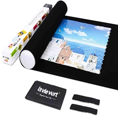 Image of Lavievert Jigsaw Puzzle Roll Mat Store Felt Mat, Long Box Package, Jigroll Up To 1,500 Pieces