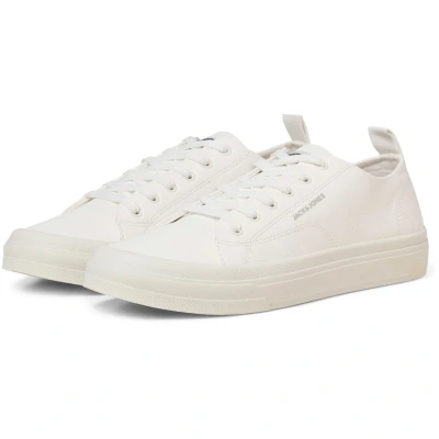 Image of JACK &amp; JONES Bayswater Polyurethane Men&#039;s Bright White Trainers UK 9