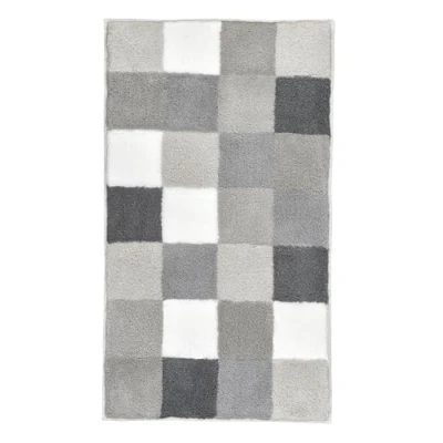 Image of Kleine Wolke &quot;Caro&quot; Bath rug, 60 x 105 cm, Grey/White